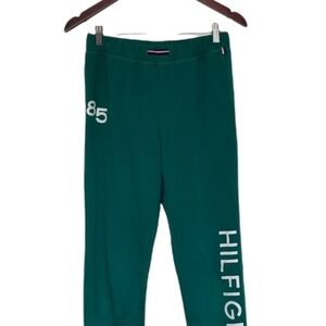 Tommy Hilfiger Fleece 85 Logo Spellout Jogger Pants Womens Size XSmall Small.